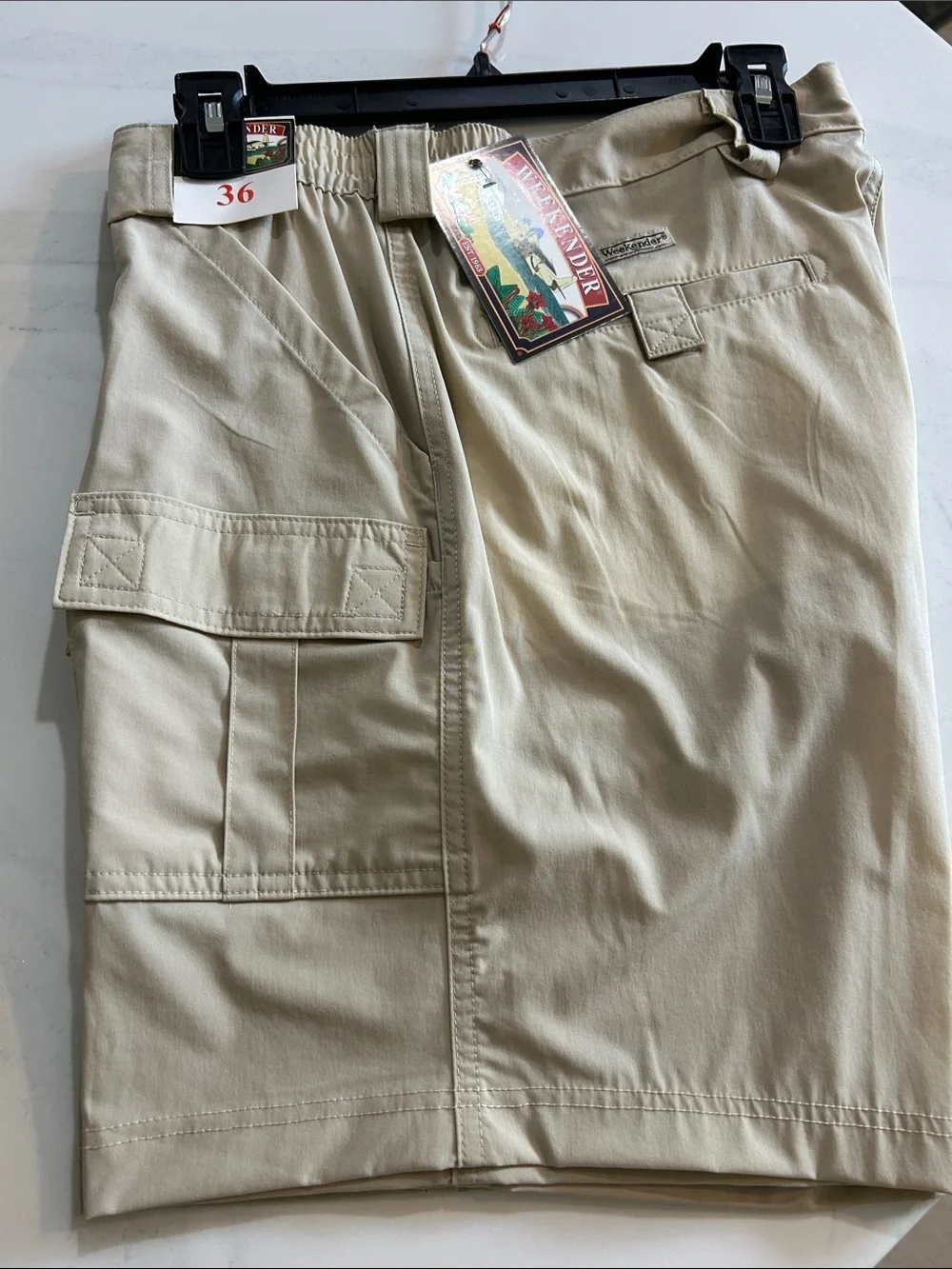 Men's Cargo Shorts - Beige Utility Style